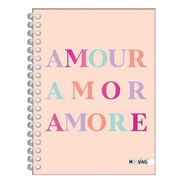 Cuaderno Con Espiral Tapa Dura Mooving Magnifique 80 Hojas A5 16x21 Rayado Art.1205226